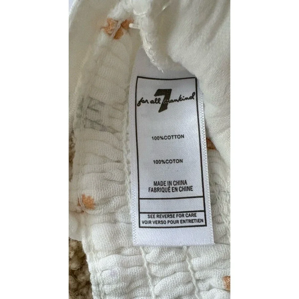 7 For All Mankind Baby Tank Top and Shorts Bloomers Set White Floral 3/6 Months